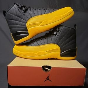 Jordan 12 Retro Black University Gold Size: 7.5